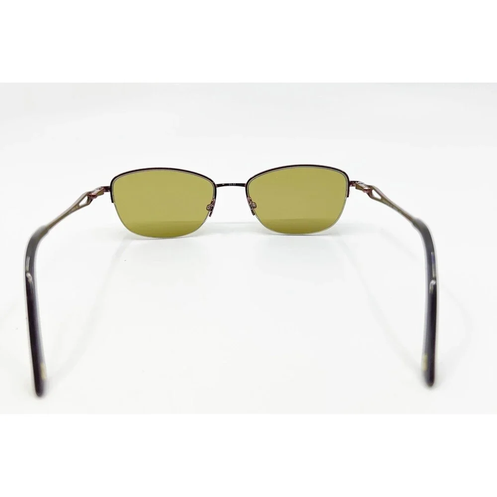 Linda Evans Eyeglasses Women Brown Metal 367 Designer 51-17-140